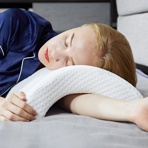 Arch U-Shaped Curved Memory Foam Sleeping Neck Pillow Arm Rest Anti Pressure Sleeping Bedding Pillow for Couple Side Sleepers