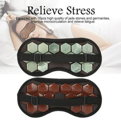 Natural Real Tourmaline Eye Massager Therapy Jade Stone Germanium Sleep Eye Mask Shade Cover Relaxation Healthcare Gift